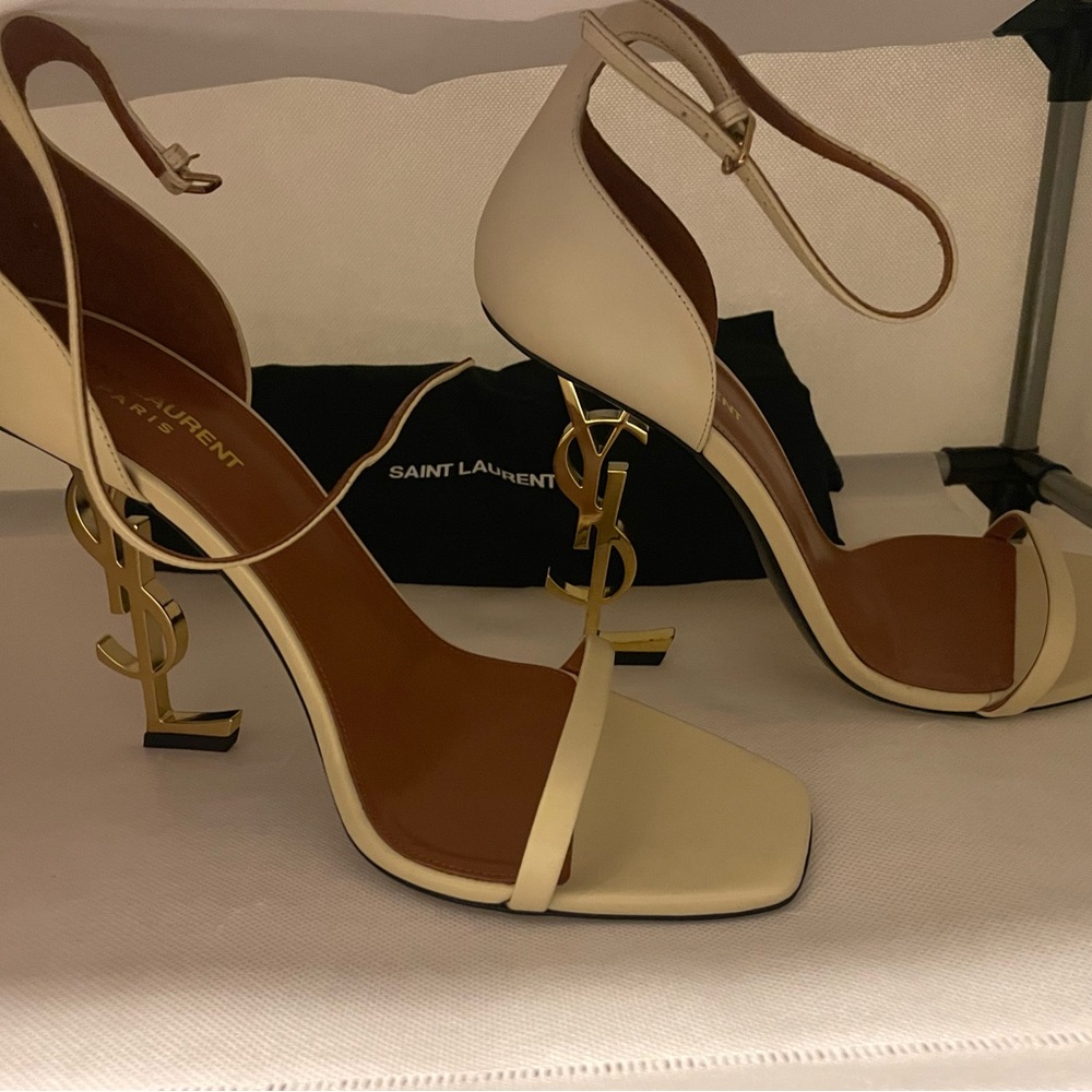 Opyum 110 Saint Laurent Cream Heels with High Stiletto size 41 - Picture 2 of 6